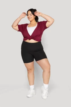 Reversible Deep V Tee - Sangria -Popflex Store Reversible Deep V Tee Sangria B1015 02964