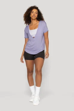 Reversible Deep V Tee - Lavender -Popflex Store Reversible Deep V Tee Sky Blue B1015 00756