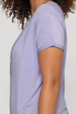 Reversible Deep V Tee - Lavender -Popflex Store Reversible Deep V Tee Sky Blue B1015 00780