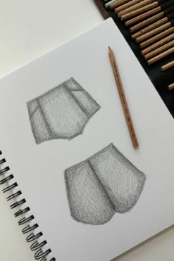 Sand Dollar Surf Shorts With Pockets - Black Rib -Popflex Store SandDollarShortsketchpopflex 1