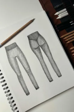 Supersculpt™ Seamless Leggings - Vintage Indigo -Popflex Store SeamlessSupersculptLeggingSketchPopflex 17281a82 c37e 4680 acc1 237778e85748