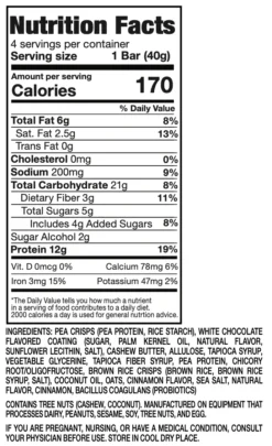 Sculpt & Debloat Protein Bar (4-pack) - Snickerdoodle -Popflex Store Snickerdoodle ProteinBarLabel