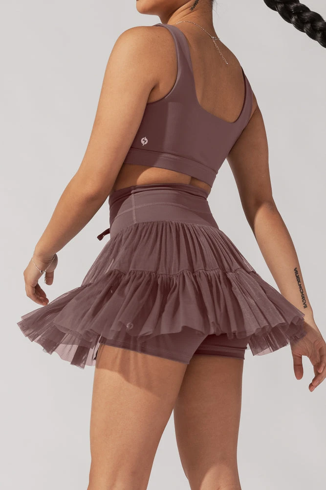 Pirouette Tiered Skort - Peppercorn 4 Pirouette Tiered Skort - Peppercorn - Image 4