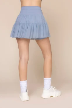 Pirouette Tiered Skort - Blue Storm -Popflex Store StellarBra 1400 PirouetteSkort BlueStorm 6064 03174