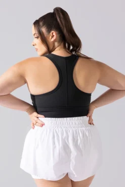 Sweat Sesh Crop Top - Black -Popflex Store Sweat Sesh Long Bra Black A1004 0490