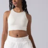 Sweat Sesh Crop Top - Cream