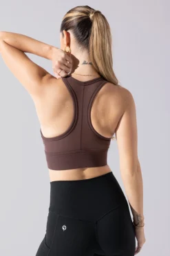 Sweat Sesh Crop Top - Truffle -Popflex Store Sweat Sesh Long Bra Truffle A100 0383