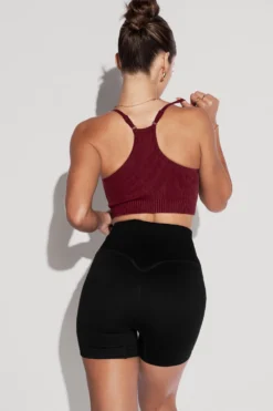 What's The Scoop Seamless Bra - Garnet 15 What's The Scoop Seamless Bra - Garnet -Popflex Store What stheScoopBra Garnet CCHGShorts Black 0595 Edit