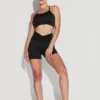Crisscross Hourglass® Seamless Midi Shorts - Black