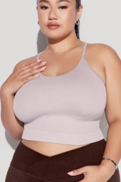 What's The Scoop Seamless Crop Tank - Smoky Lilac -Popflex Store What stheScoopTank SmokyLilac CCHGLeggings FrenchRoast 1742 Edit