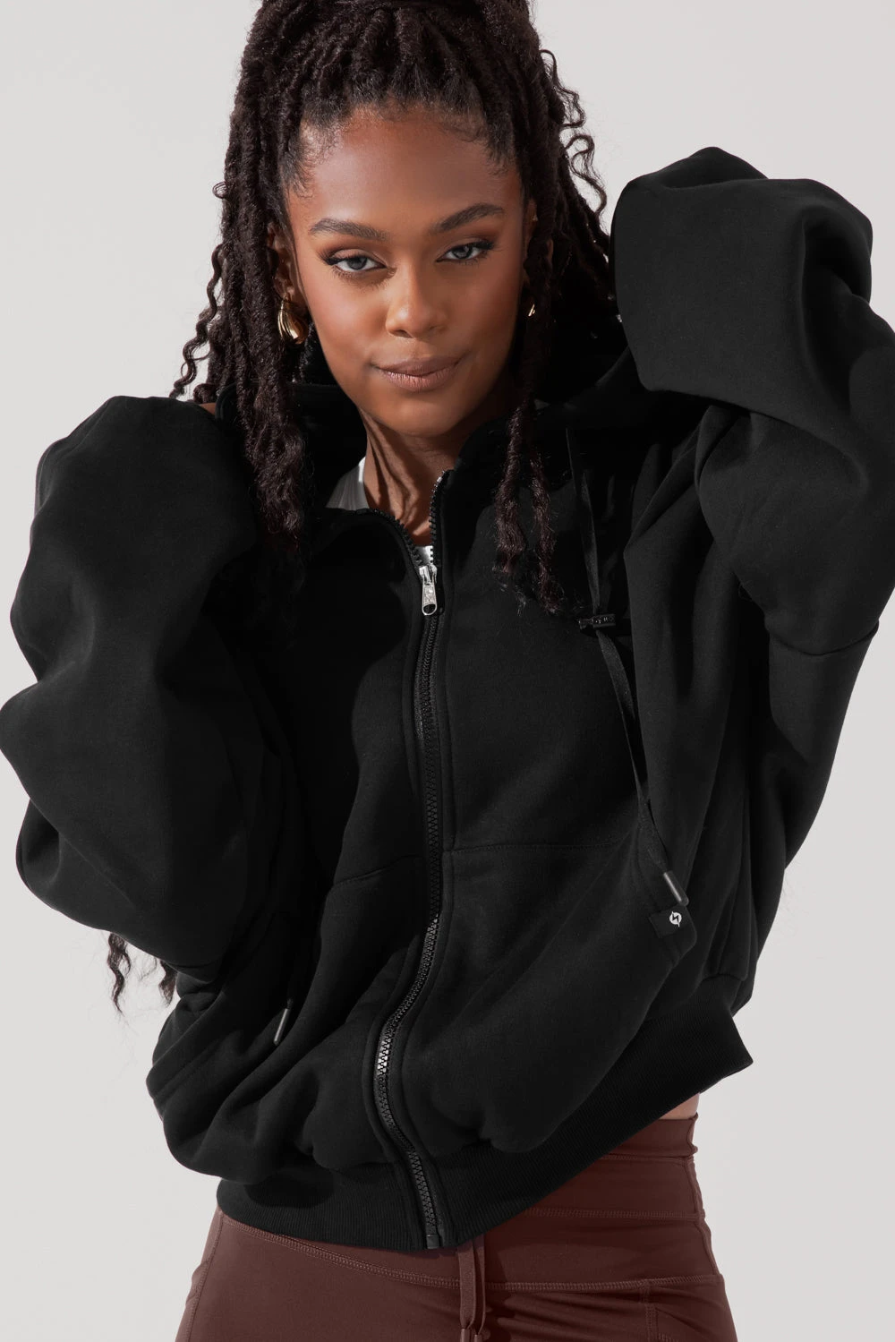 Zip Cloud Hoodie - Black 6 Zip Cloud Hoodie - Black - Image 6