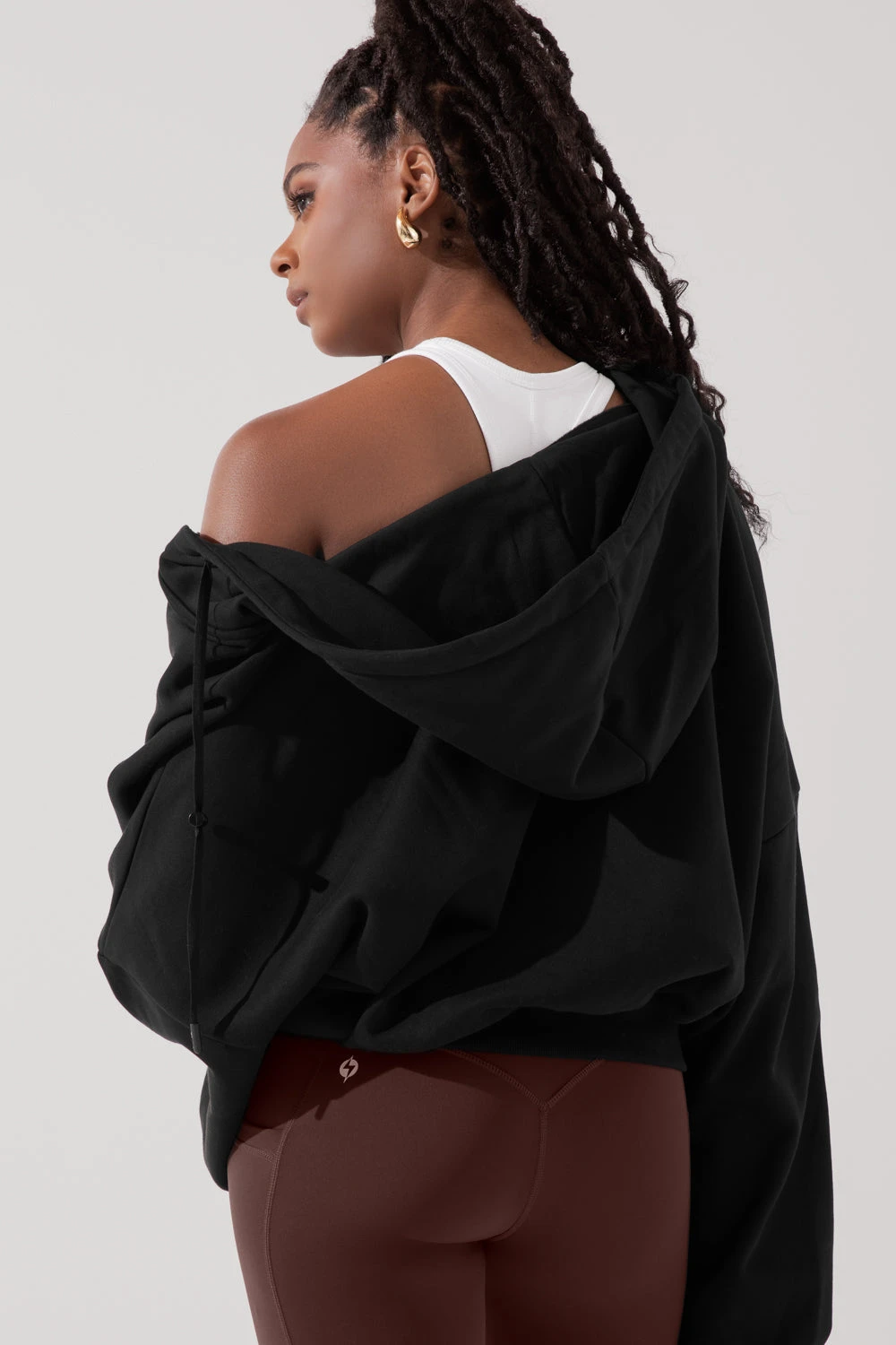 Zip Cloud Hoodie - Black 5 Zip Cloud Hoodie - Black - Image 5