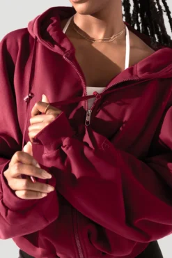 Zip Cloud Hoodie - Crimson 20 Zip Cloud Hoodie - Crimson -Popflex Store ZipCloudHoodie Crimson 5002 0193 2 Edit
