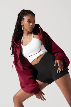 Zip Cloud Hoodie - Crimson 22 Zip Cloud Hoodie - Crimson -Popflex Store ZipCloudHoodie Crimson 5002 0204 Edit