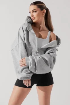 Zip Cloud Hoodie - Heather Grey -Popflex Store ZipCloudHoodie HeatherGrey 5002 0248 Edit