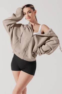 Zip Cloud Hoodie - Taupe -Popflex Store ZipCloudHoodie Taupe 5002 0239 Edit