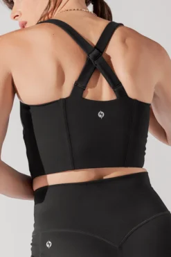 Daphne Corset Crop Top - Black -Popflex Store ZipHoodie GreenTime 5002 00281 Edit