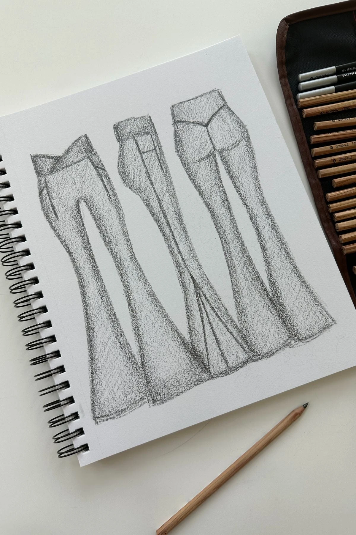 Crisscross Hourglass® Bell Bottom With Pockets - Black 3 Crisscross Hourglass® Bell Bottom With Pockets - Black - Image 3