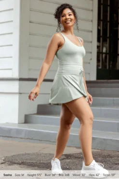 Twirl Dress - Moss -Popflex Store sasha moss twirl mesurements